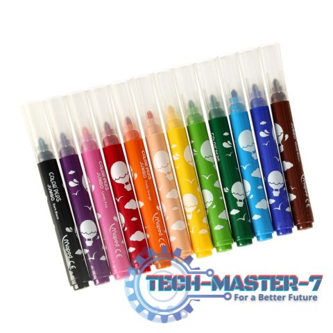 Flamastry mazaki dla małych dzieci 1+ Maped 12 kolorów Flamastry mazaki dla małych dzieci 1+ Maped 12 kolorów
