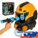 Gra zręcznościowa robot kask strzelanie do celu pistolet kulki celownik