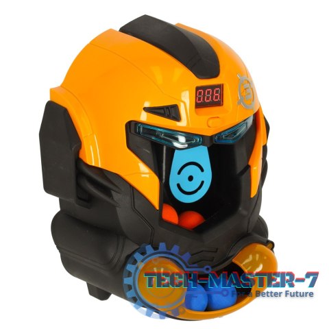 Gra zręcznościowa robot kask strzelanie do celu pistolet kulki celownik Gra zręcznościowa robot kask strzelanie do celu pistolet kulki celownik