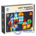 Klocki magnetyczne świecące 32 el.