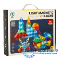 Klocki magnetyczne świecące 64 el.
