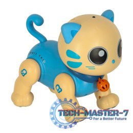 Kot kotek interaktywny zdalnie sterowany na pilota RC robot skacze niebieski