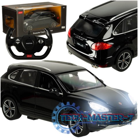 Samochód zdalnie sterowany Rastar 42900 Porsche Cayenne Turbo 1:14 czarny