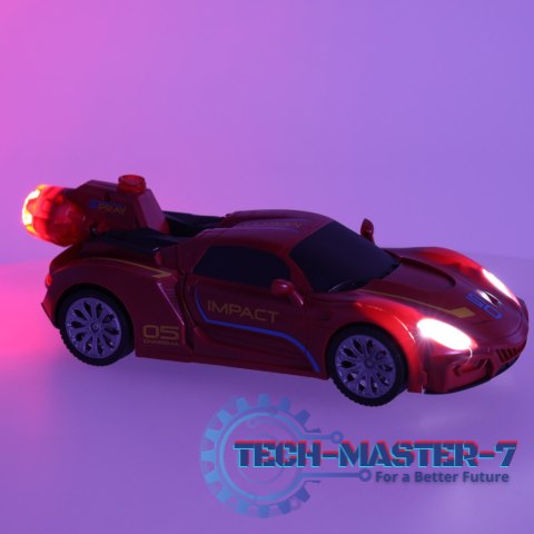 Robot zdalnie sterowany RC REVOLT Auto Sportowe 2w1 Przekształca się w Robota 2.4GHz Para LED Dźwięk Robot zdalnie sterowany RC REVOLT Auto Sportowe 2w1 Przekształca się w Robota 2.4GHz Para LED Dźwięk