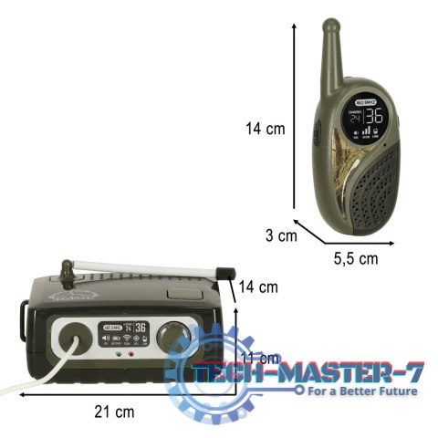 Walkie talkie krótkofalówka zestaw z centralą dla dzieci wojskowy zasięg 333 m Walkie talkie krótkofalówka zestaw z centralą dla dzieci wojskowy zasięg 333 m