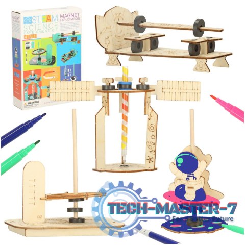 Zestaw edukacyjny do eksperymentów naukowych magnetycznych DIY 4w1