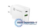 Ładowarka sieciowa Ribera 1x USB-A + 1x USB-C 20W Biała