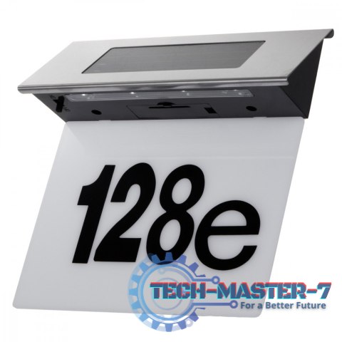 Lampa solarna LED z numerem domu IP44 MCE423