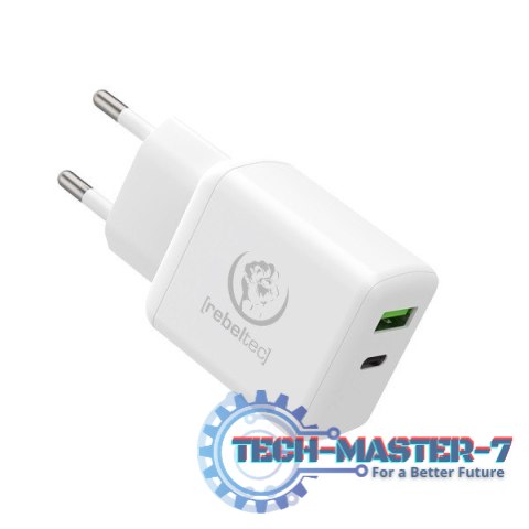 Ładowarka sieciowa dwa porty USB-C + USB-A H200 TURBO QC3.0 + PD20W