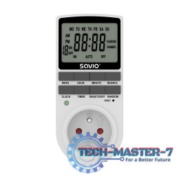 Programator czasowy z ekranem LCD, 16A, 3680W, AE-03