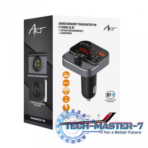 Transmiter samochodowy FM MP3 z funkcją BT,USB LCD FM-84B QC3.0 Transmiter samochodowy FM MP3 z funkcją BT,USB LCD FM-84B QC3.0