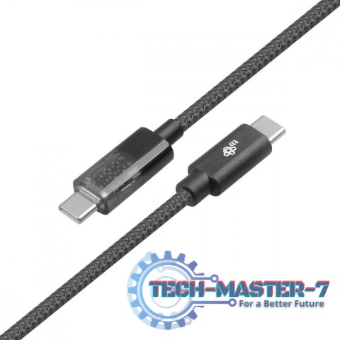 Kabel USB C - USB C 1m ze wskaźnikiem mocy ładowania LED (100 W) Kabel USB C - USB C 1m ze wskaźnikiem mocy ładowania LED (100 W)