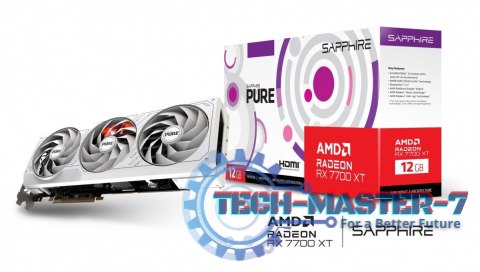 Karta graficzna Radeon RX 7700 XT PURE 12G GDDR6 192bit 2DP/2HDMI Karta graficzna Radeon RX 7700 XT PURE 12G GDDR6 192bit 2DP/2HDMI