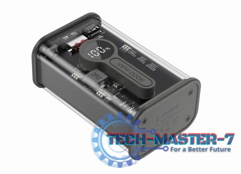PowerBank Transparentny 9000 mAh QC3.0 Czarny PowerBank Transparentny 9000 mAh QC3.0 Czarny
