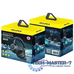 Słuchawki stereo Bluetooth A300BL nauszne Czarne
