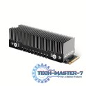 CLR-M2XT Chłodnica aluminiowa pasywna do dysku M.2 SSD, ALU korpus, silikonowe podkładki termiczne, wysokość 24mm