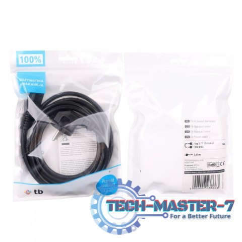 Kabel zasilający 3m IEC C13 VDE Kabel zasilający 3m IEC C13 VDE