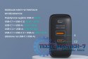 PA-B6T Black Omnia II GaN ładowarka sieciowa 3xUSB (2xUSB C+ 1xUSB A) 65W QC PD
