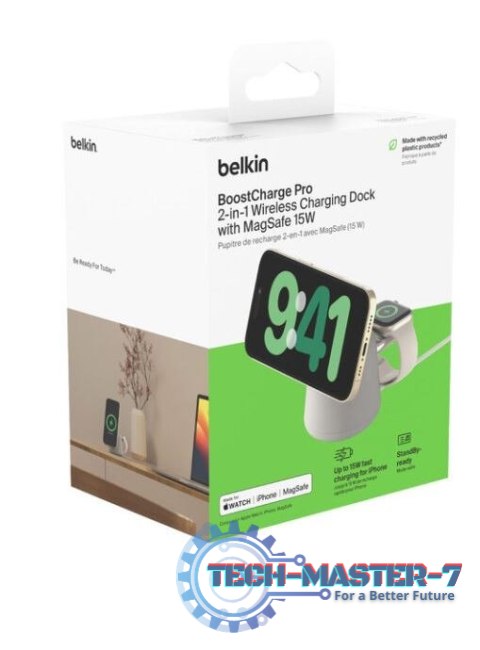 Bezprzewodowa ładowarka BoostCharge Pro 2w1 Mag Safe Sand Bezprzewodowa ładowarka BoostCharge Pro 2w1 Mag Safe Sand
