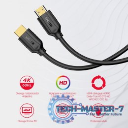 Kabel HDMI 2.0 4K 60HZ ; 1,5m ; C11079BK-1.5M