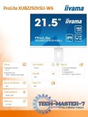 Monitor 21.5 cala ProLite XUB2292HSU-W6 IPS,100Hz,FreeSync,PIVOT,0.4ms,HDMI, DP,4xUSB(3.2),2x2W,HAS(150mm), Biały