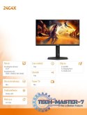 Monitor 24G4X 23.8 cala IPS 180Hz HDMIx2 DP Pivot