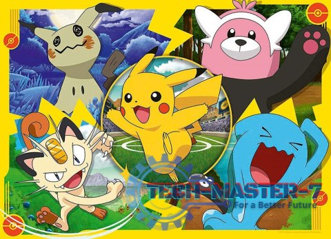 Puzzle 4x100 elementów Pokemon zestaw Puzzle 4x100 elementów Pokemon zestaw