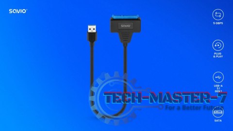 Adapter USB-C 3.1 Gen 1 (M) - SATA (F) do dysków 2.5 cala , AK-68 Adapter USB-C 3.1 Gen 1 (M) - SATA (F) do dysków 2.5 cala , AK-68