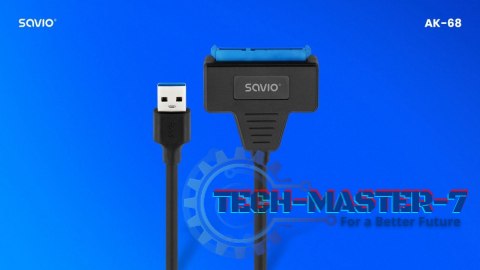 Adapter USB-C 3.1 Gen 1 (M) - SATA (F) do dysków 2.5 cala , AK-68 Adapter USB-C 3.1 Gen 1 (M) - SATA (F) do dysków 2.5 cala , AK-68