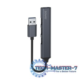 Hub 4 porty USB-A - 3 x USB-A 2.0, 1 x USB-A 3.0, 5 Gbps, Aluminium, AK-70