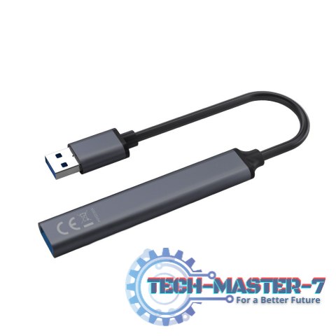 Hub 4 porty USB-A - 3 x USB-A 2.0, 1 x USB-A 3.0, 5 Gbps, Aluminium, AK-70 Hub 4 porty USB-A - 3 x USB-A 2.0, 1 x USB-A 3.0, 5 Gbps, Aluminium, AK-70