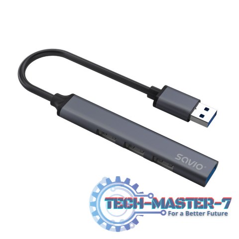 Hub 4 porty USB-A - 3 x USB-A 2.0, 1 x USB-A 3.0, 5 Gbps, Aluminium, AK-70 Hub 4 porty USB-A - 3 x USB-A 2.0, 1 x USB-A 3.0, 5 Gbps, Aluminium, AK-70