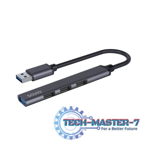 Hub 4 porty USB-A - 3 x USB-A 2.0, 1 x USB-A 3.0, 5 Gbps, Aluminium, AK-70 Hub 4 porty USB-A - 3 x USB-A 2.0, 1 x USB-A 3.0, 5 Gbps, Aluminium, AK-70