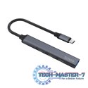 Hub 4 porty USB-C - 3 x USB-A 2.0, 1 x USB-A 3.1 3.1 GEN 1, 5 Gbps, AK-71