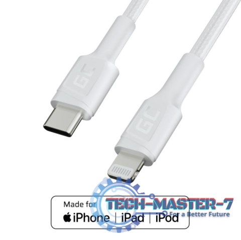 Kabel PowerStream USB-C do Lightning 1m MFI, PD, biały Kabel PowerStream USB-C do Lightning 1m MFI, PD, biały