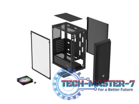 Obudowa Fury Shobo SH4 RGB Midi Tower z oknem Czarna Obudowa Fury Shobo SH4 RGB Midi Tower z oknem Czarna
