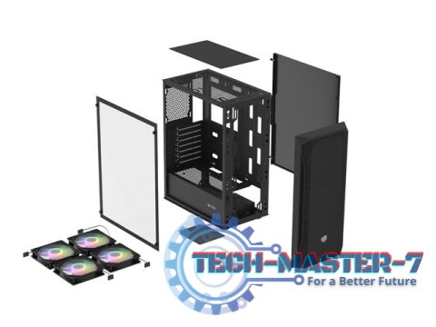 Obudowa Fury Shobo SH4F RGB Midi Tower z oknem Czarna Obudowa Fury Shobo SH4F RGB Midi Tower z oknem Czarna