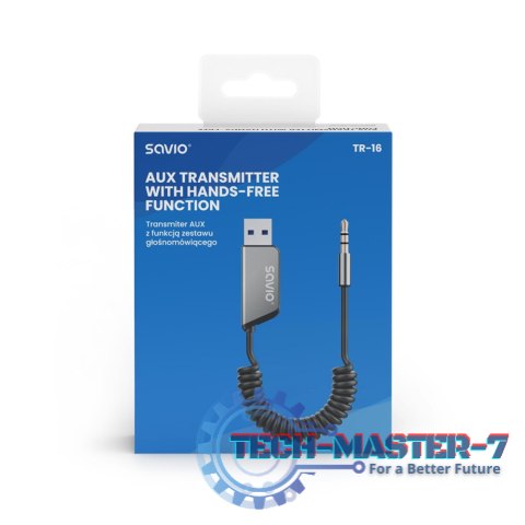 Transmiter Adapter AUX z bluetooth 5.3, funkcja zestawu głośnomówiącego, TR-16 Transmiter Adapter AUX z bluetooth 5.3, funkcja zestawu głośnomówiącego, TR-16