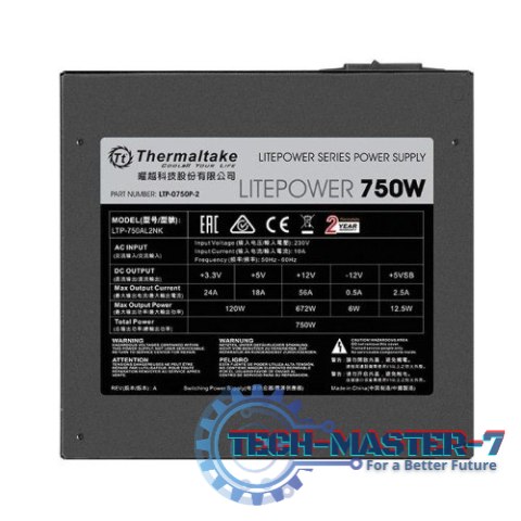 Zasilacz - Litepower II Black 750W (Active PFC, 2xPEG, 120mm, Single Rail) Zasilacz - Litepower II Black 750W (Active PFC, 2xPEG, 120mm, Single Rail)