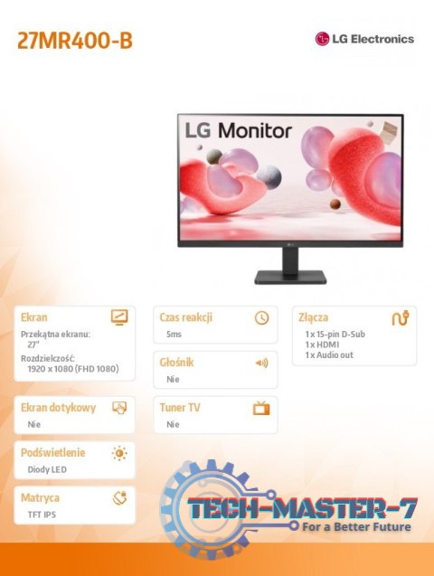 Monitor 27MR400-B 27 cali IPS FHD AMD FreeSync Monitor 27MR400-B 27 cali IPS FHD AMD FreeSync