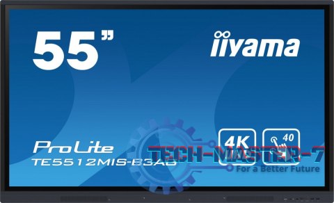 Monitor interaktywny 55 cali TE5512MIS-B3AG INFRARED,40pkt,IPS,4K,7H,WiFi,VGA,HDMI, USB-c,Wifi,Bluetooth,metal,8ms