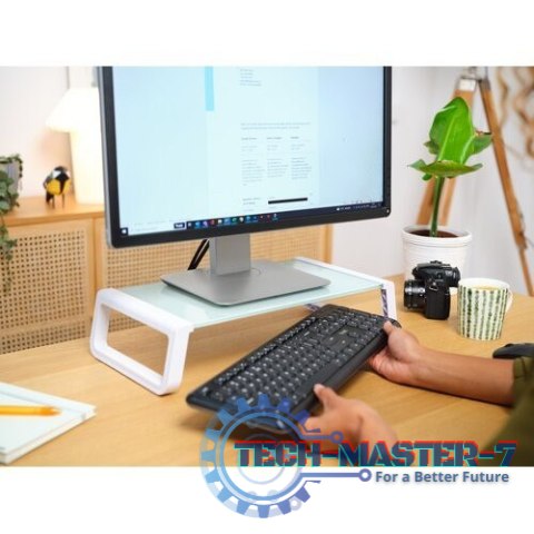 Podstawka pod monitor MONTA GLASS biała Podstawka pod monitor MONTA GLASS biała