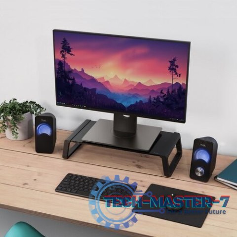 Podstawka pod monitor MONTA GLASS czarna Podstawka pod monitor MONTA GLASS czarna