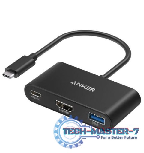 USB-C Hub 3w1 4K HDMI szary