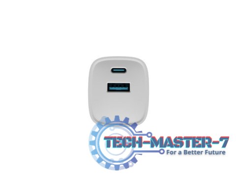 Ładowarka sieciowa Ribera GAN 1X USB-A + 1X USB-C 30W Biała Ładowarka sieciowa Ribera GAN 1X USB-A + 1X USB-C 30W Biała