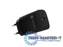 Ładowarka sieciowa Ribera GAN 1X USB-A + 1X USB-C 30W Czarna