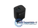 Ładowarka sieciowa Ribera GAN 1X USB-A + 1X USB-C 30W Czarna