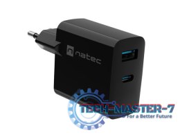 Ładowarka sieciowa Ribera GAN 1X USB-A + 1X USB-C 45W Czarna