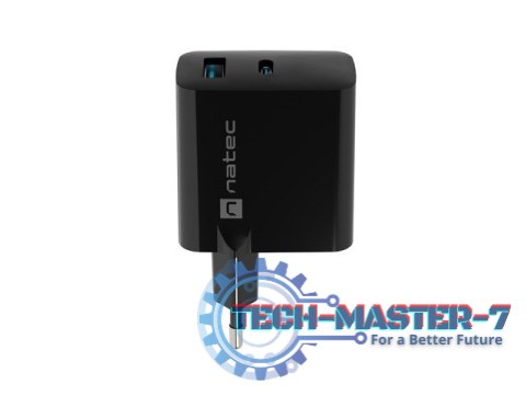 Ładowarka sieciowa Ribera GAN 1X USB-A + 1X USB-C 45W Czarna Ładowarka sieciowa Ribera GAN 1X USB-A + 1X USB-C 45W Czarna