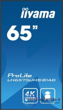 Monitor 65 cali LH6575UHS-B1AG 24/7,IPS,ANDROID.11,4K,500cd/m2,WiFi,3xHDMI,DP,Daisy/Chain,2xUSB,2x10W,RJ45,iiSignage2,FailOver,S